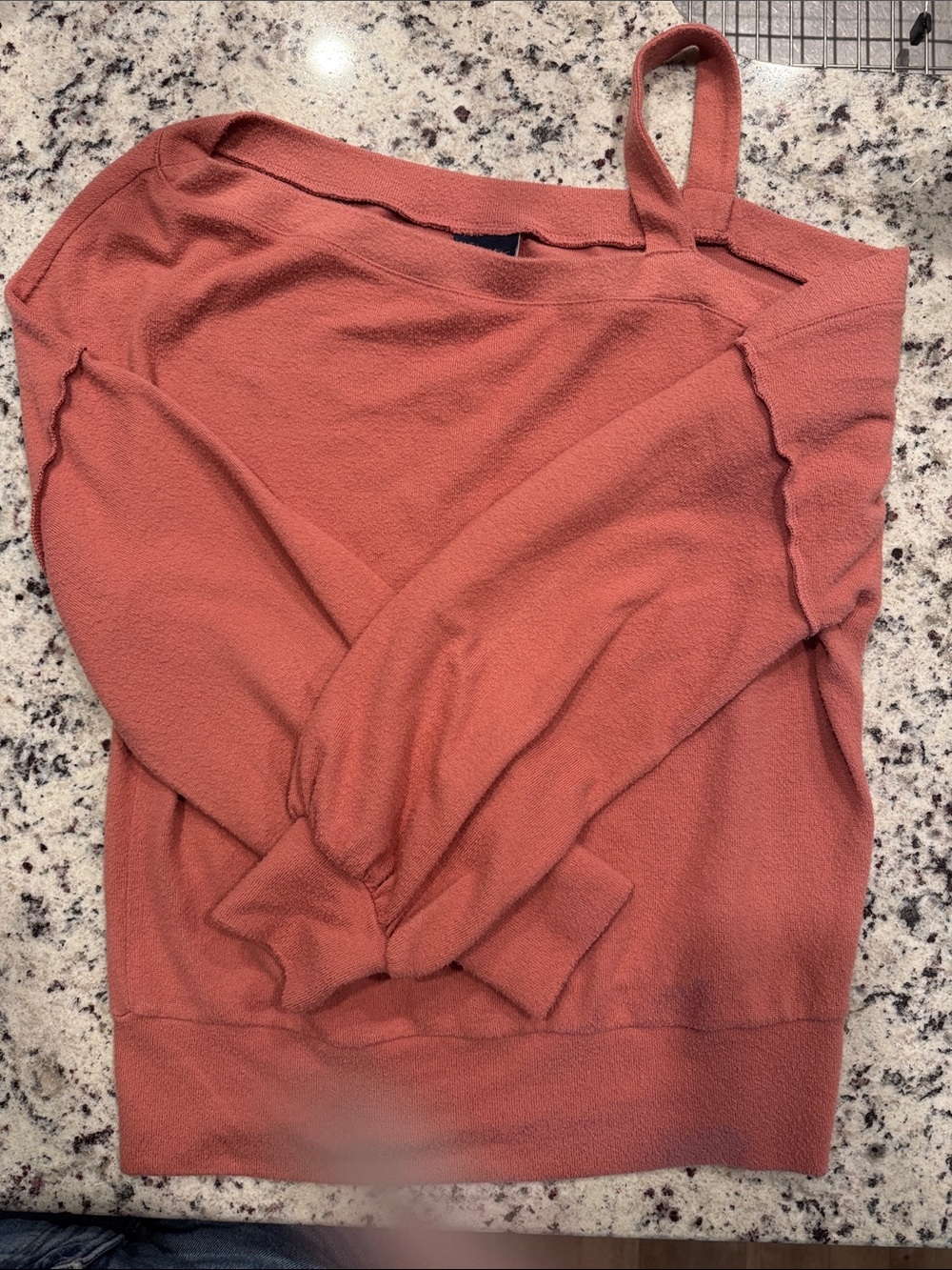 Daytrip Off-the-Shoulder Sweater in Rusty Rose
